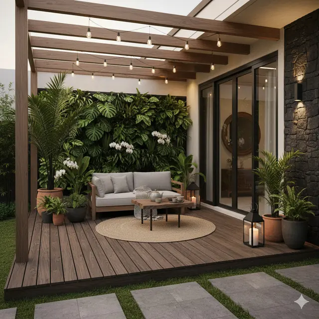 Model Teras Depan Rumah Minimalis (Image by Gemini AI)