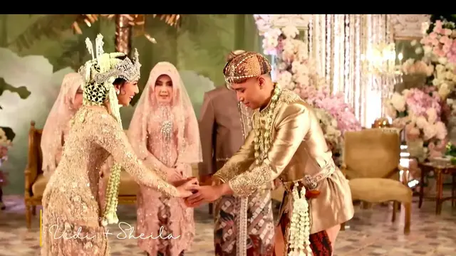 Potret Akad Nikah Vidi Aldiano dan Sheila Dara dengan Adat Sunda (YouTube Vidi Aldiano)