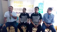 Koneferensi pers menjelang pelaksanaan Bukopin Makassar Maraton 2018 di di Makassar, Rabu (4/4/2018). (Bola.com/Abdi Satria)