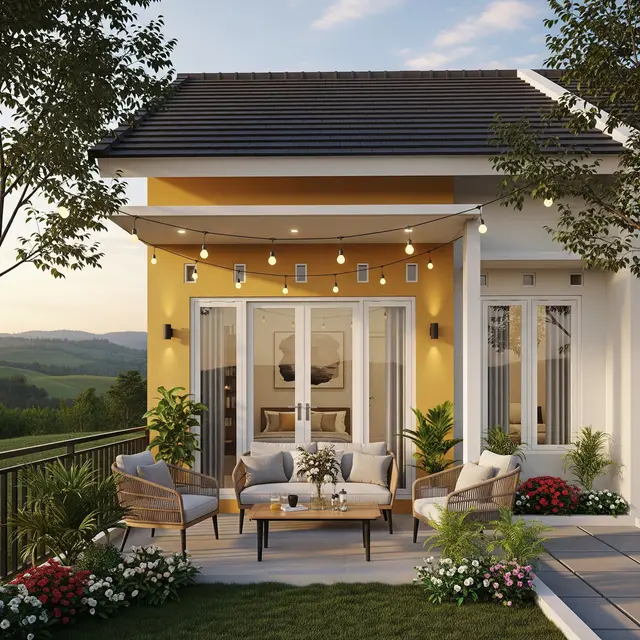 Desain Rumah Tipe 36 di Desa yang Nyaman untuk Pasangan Baru dengan Budget Terbatas (Image by Gemini AI)