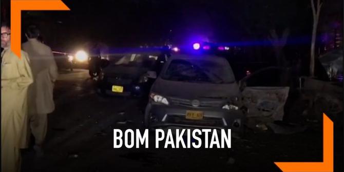 VIDEO: Bom Motor Meledak, 4 Polisi Pakistan Tewas