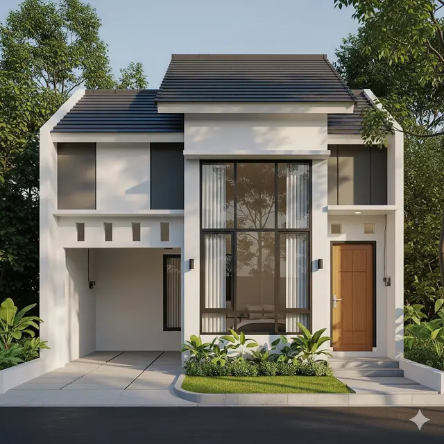 Desain dengan Garasi Mini