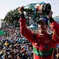 Pebalap ABT Schaeffler Audi Sport, Lucas di Grassi, meraih kemenangan mengejutkan pada balapan Formula E Mexico City ePrix di Autodromo Hermanos Rodriguez, Sabtu (1/4/2017). (Bola.com/Twitter/FIAformulaE)