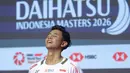 Pebulu tangkis tunggal putra Indonesia, Alwi Farhan merayakan gelar juara Indonesia Masters 2026 usai mengalahkan wakil Thailand, Panitchaphon Teeraratsakul, pada laga final di Istora Gelora Bung Karno, Senayan, Jakarta, Minggu (25/1/2026). Tunggal putra Indonesia, Alwi Farhan mengukir sejarah di Indonesia Masters 2026. Alwi Farhan sukses meredam perlawanan wakil Thailand, Panitchaphon Teeraratsakul. (Bola.com/Bagaskara Lazuardi)