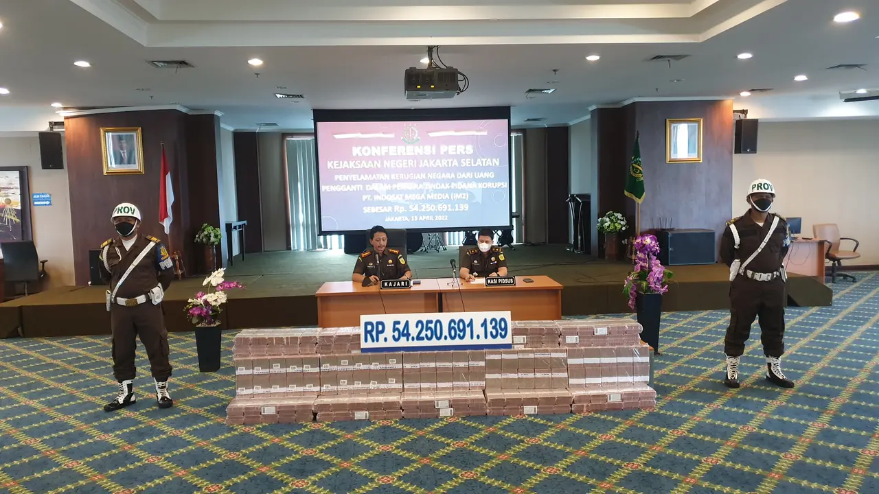 Kejaksaan Negeri Jakarta Selatan (Kejari Jaksel) kembali menyelamatkan kerugian negara dari kasus tindak pidana korupsi yang melibatkan PT Indosat Mega Media (IM2) sebesar Rp 54 miliar lebih.