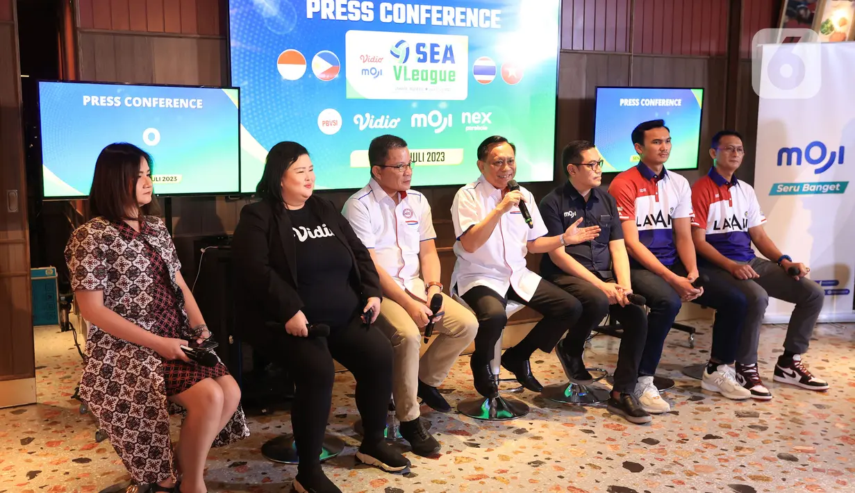 Empat negara ASEAN bakal berkiprah di SEA V League. Keempat peserta itu adalah Timnas Bola Voli Indonesia, Thailand, Filipina, dan Vietnam. (Bola.com/M Iqbal Ichsan)