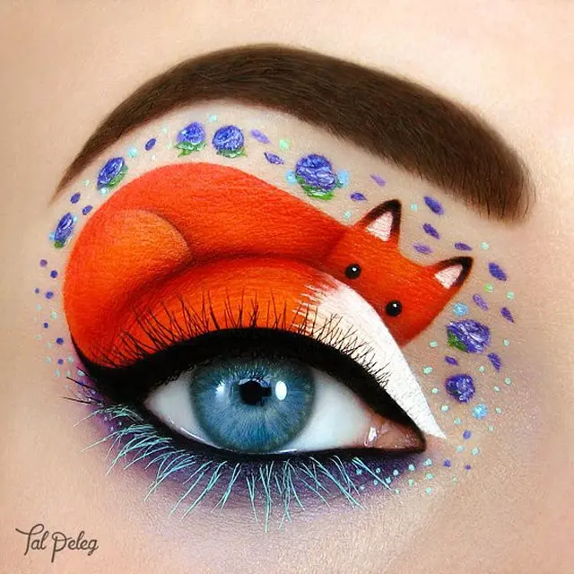 Kelopak Mata Jadi Media Lukis (sumber: instagram/tal_peleg)
