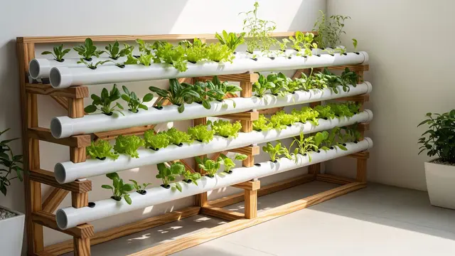 Desain Kebun Sayur Pakai Pipa untuk Rumah Minimalis