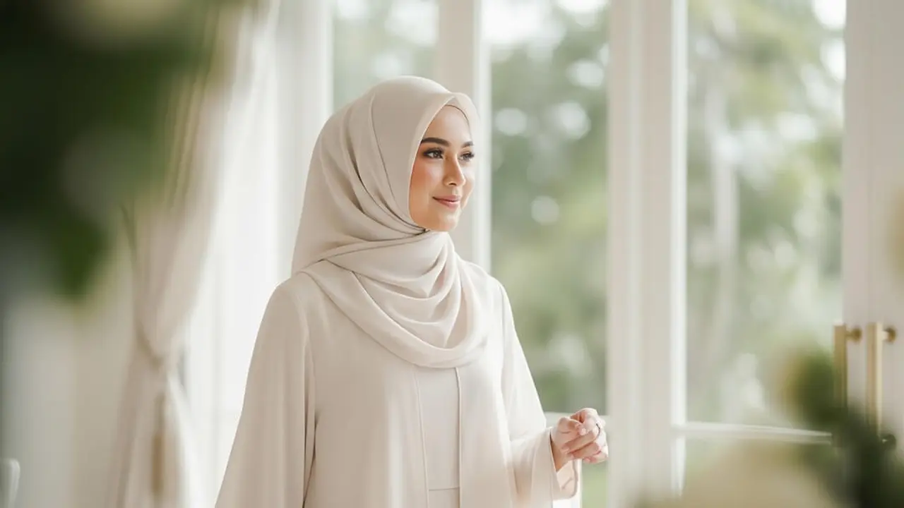 Model Abaya Polos Tanpa Motif Tapi Anggun