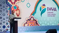 Menteri Perindustrian Agus Gumiwang Kartasasmita di IHYA 2023 (Amira Fatimatuz Zahra/Liputan6,com)