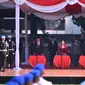Puan Maharani membacakan ikrar kebangsaan saat mengikuti upacara Hari Kesaktian Pancasila