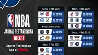 Jadwal Live Streaming NBA Season 2024/2025 Week 17 di Vidio