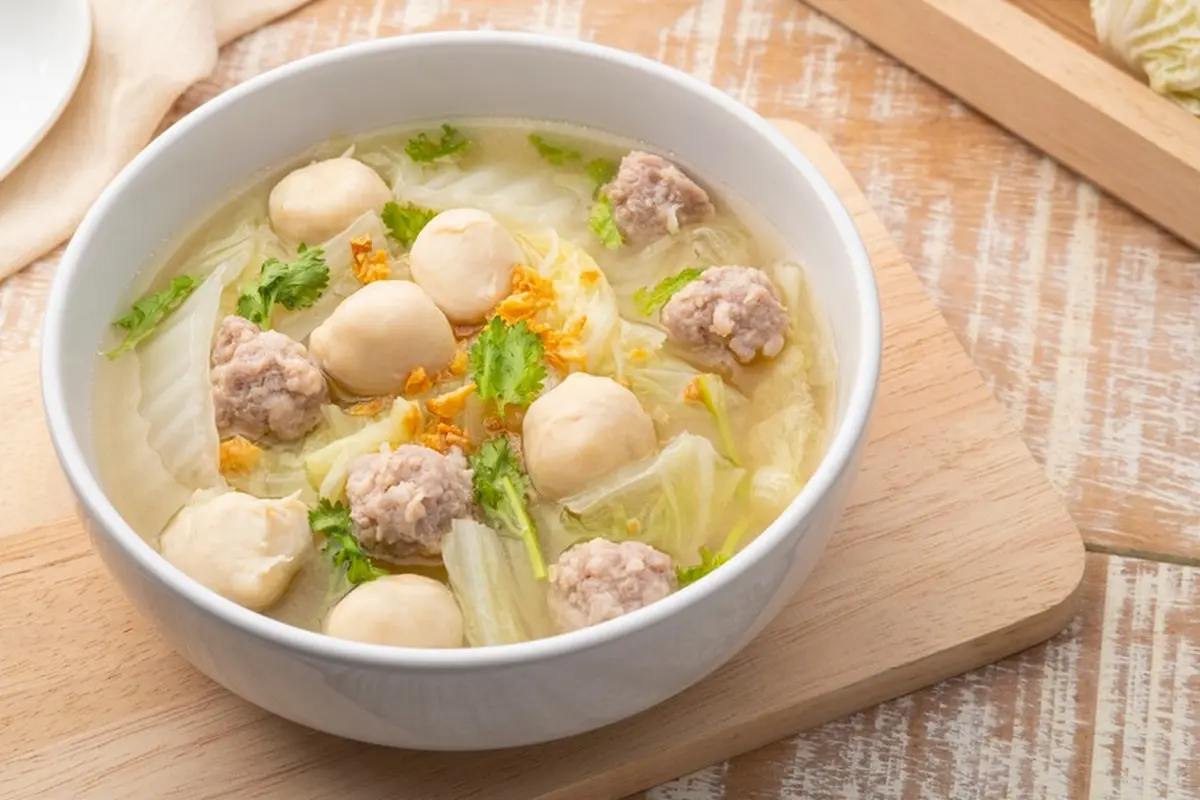 sayur sawi kuah bening