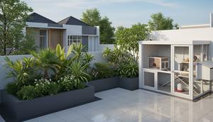 Ide Kebun Mini dan Ternak Ayam di Rooftop Rumah yang Anti Bau/AI