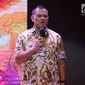Mantan Panglima TNI Gatot Nurmantyo memberi sambutan saat peluncuran komik Keumalahayati di Jakarta, Senin (21/5). (Liputan6.com/Faizal Fanani)