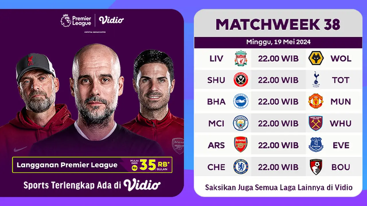 Liga Inggris 2023/2024 Matchweek 38