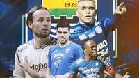 Persib Bandung - Cristian Gonzales, Victor Igbonefo, Fabiano Beltrame, dan Marc Klok (Bola.com/Adreanus Titus)
