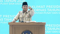 Presiden Prabowo beri taklimat Rakornas Pemerintah Pusat dan Daerah di Sentul. (istimewa)