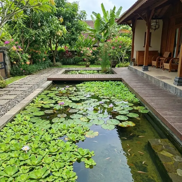 Model Kolam Ikan Teras Rumah Tidak Bau