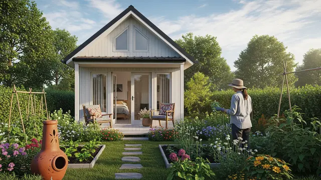 Contoh Rumah Kecil Sederhana untuk Ibu Rumah Tangga yang Suka Berkebun/Gemini AI