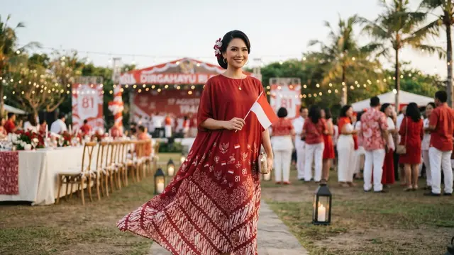 Ide Dress Batik Tema Kemerdekaan 17 Agustus 1945 HUT RI Ke-81