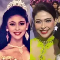 Putri Indonesia 1992, Indira Paramarini Soediro hadir di final Putri Indonesia 2023. Ia pun tetap tampil memesona di usia 51 tahun. @ginasinaga/@ms.indirasoediro