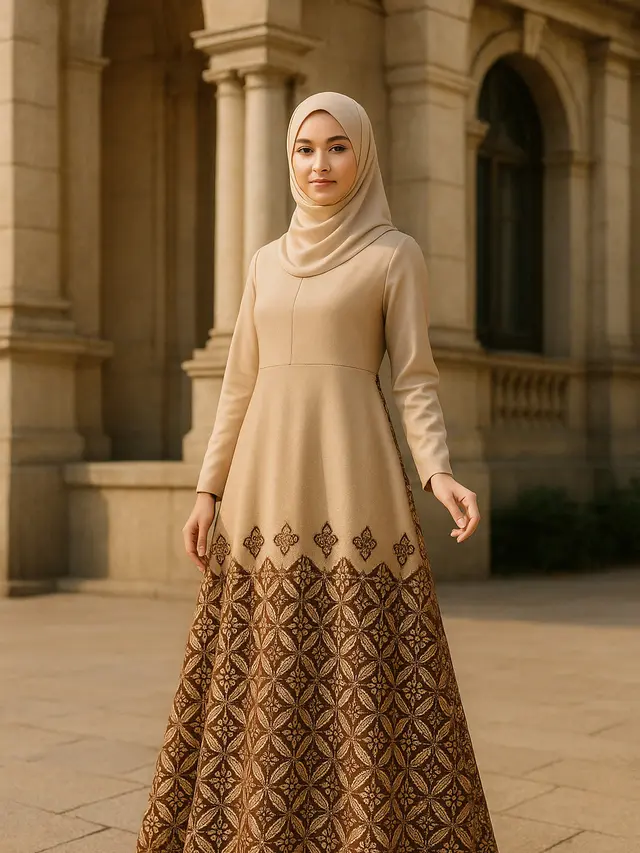 Model Baju Batik Syar’i Elegan Motif Klasik