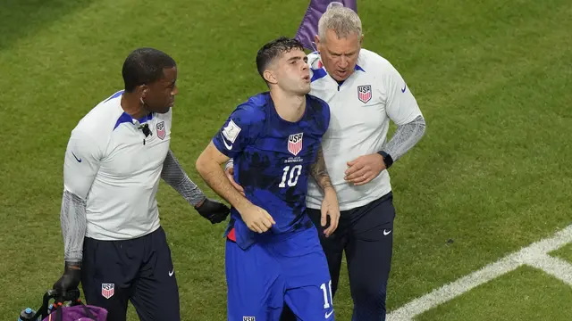 Christian Pulisic cedera usai mencetak gol di Laga Iran vs AMerika Serikat