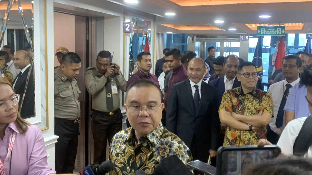 Wakil Ketua DPR Sufmi Dasco saat ditemui di Kompleks Parlemen Senayan, Jakarta, Senin (20/1/2025).