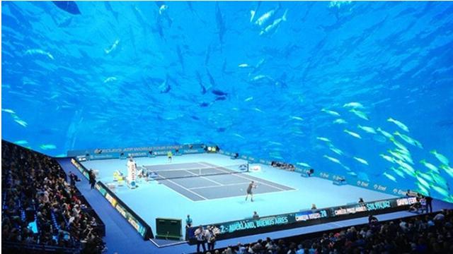 Lapangan Tenis Bawah Laut Pertama di Dunia