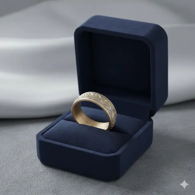 Cincin Nikah Bulat yang Elegan