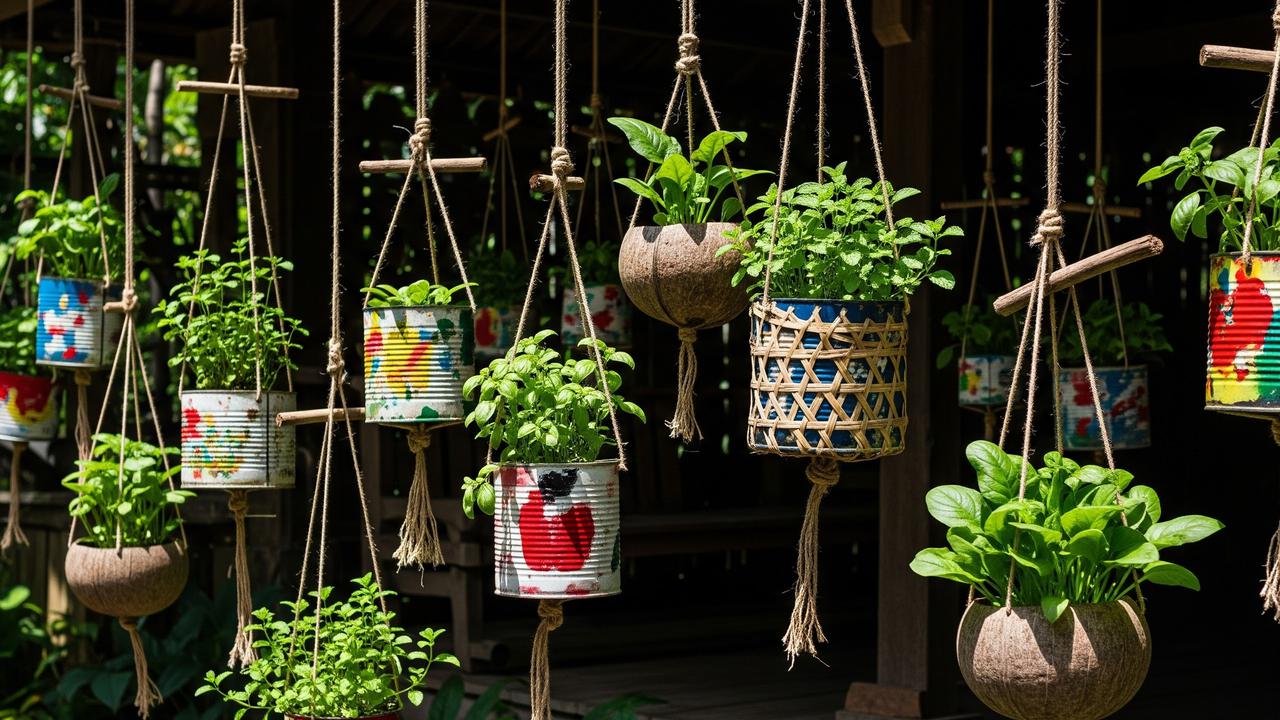 Inspirasi Teras dengan Pot Gantung