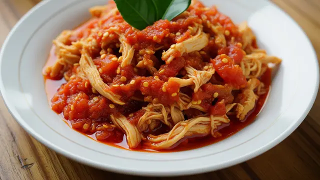 Ayam Suwir Balado Pedas Gurih Favorit Banyak Orang