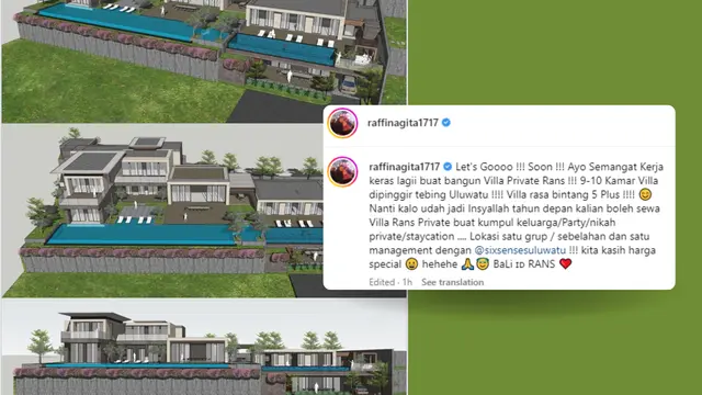 Desain Villa Rans Entertainment milik Raffi dan Gigi.