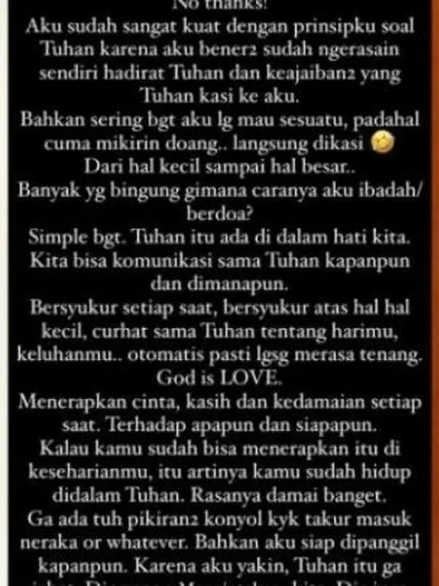 Angela Gilsha Tak Beragama Namun dekat Dengan Tuhan, Ini 4 Fakta Pengakuannya
