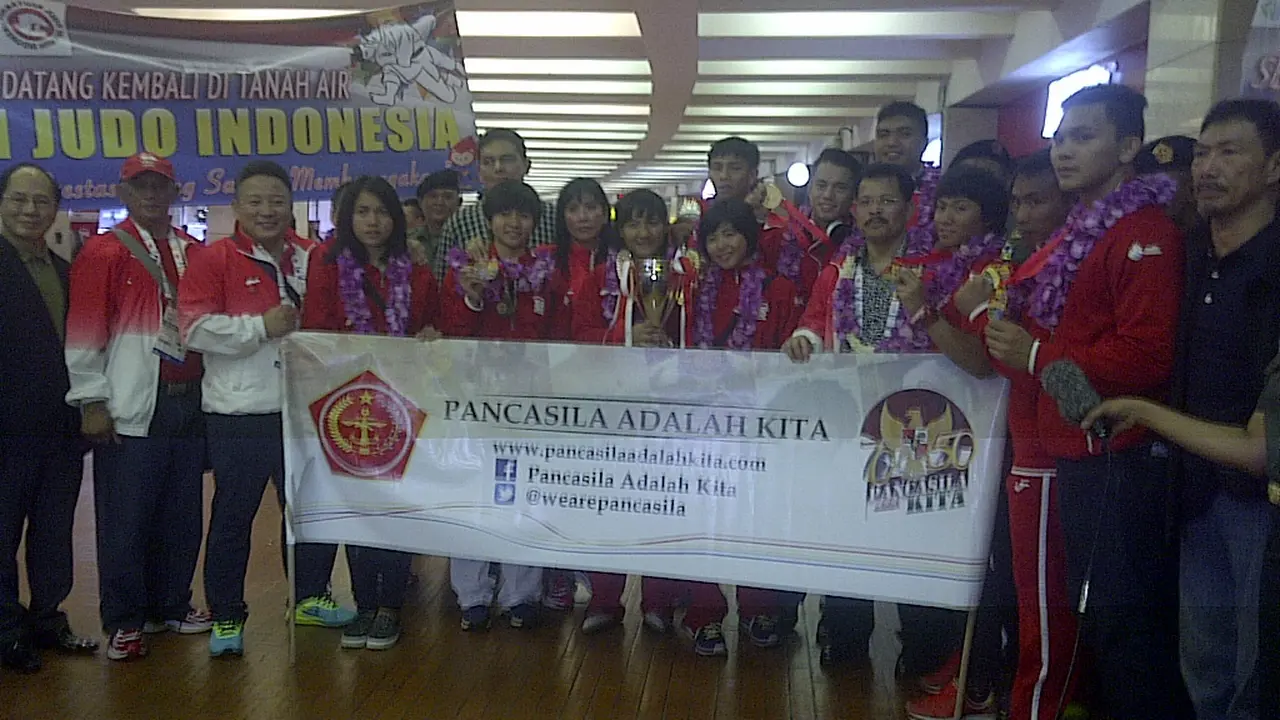 Juara Umum,Tim Judo Indonesia Disambut Meriah