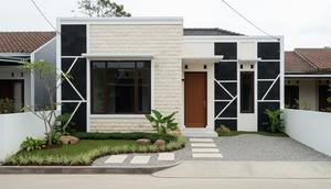 Model Batu Alam Depan Rumah Minimalis/ Ilustrasi AI