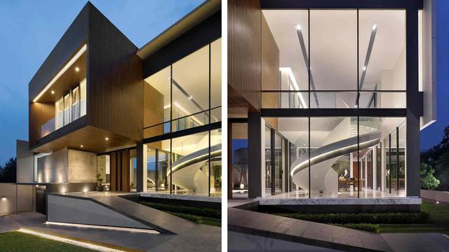  Desain  Rumah Minimalis Modern dengan Tangga  Putar  