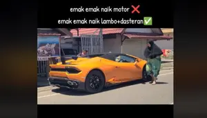 Viral Wanita Berdaster Naik Lamborghini Diduga Anak Crazy Rich Kalimantan.&nbsp; foto: TikTok @h4siba