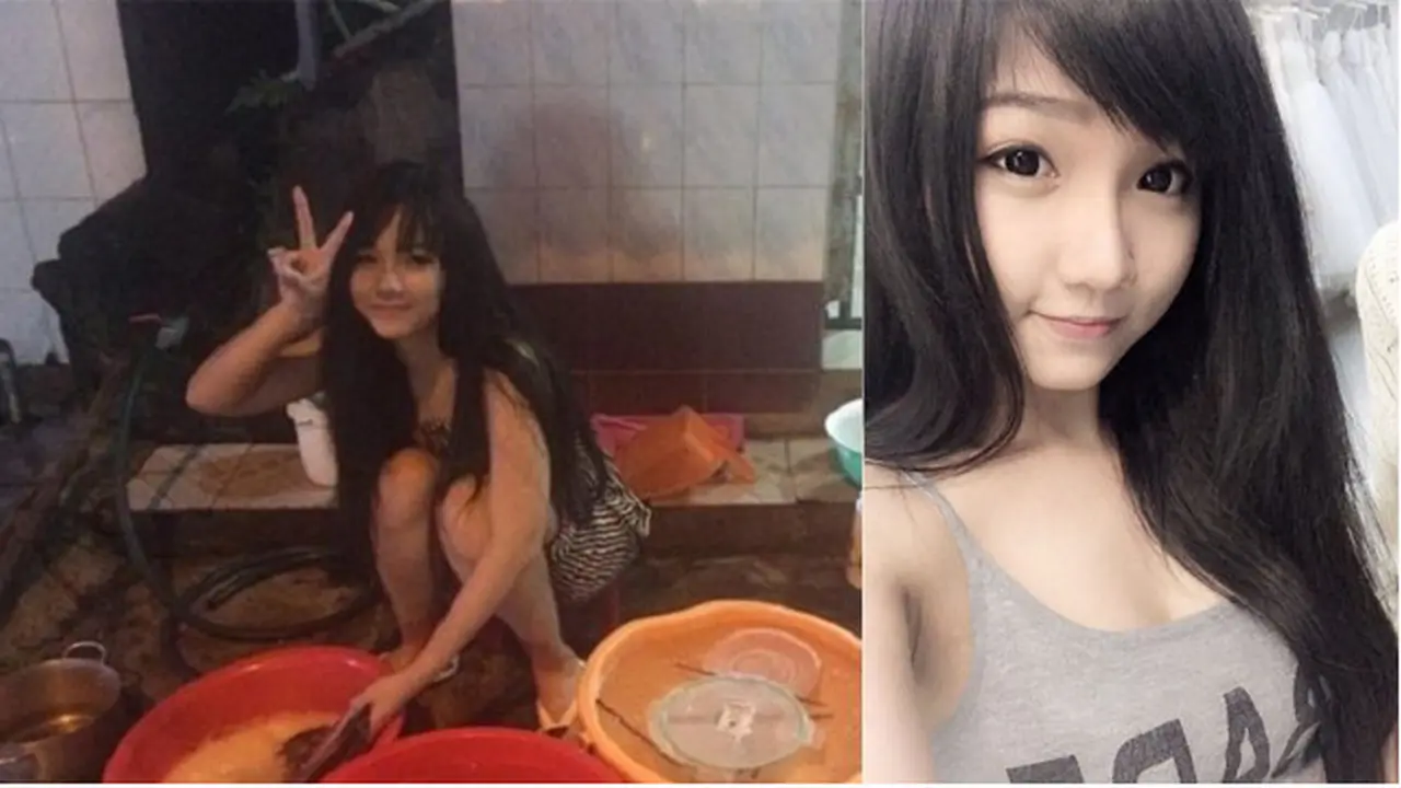 Heboh Foto Gadis Cantik Sedang Cuci Piring, Siapa Dia?