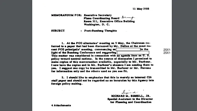 Dokumen rahasia CIA terkait Konferensi Asia-Afrika (www.cia.gov)