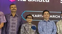 Kiri-Kanan : Komisaris XLSmart: Vivek Sood, Komisaris Independen XLSmart: Retno Lestari Priansari Marsudi, Presiden Komisaris XLSmart: Arsjad Rasjid. (Liputan6.com/Agustin Setyo Wardani)