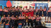 Tim bulutangkis China memenangi Kejuaraan Dunia Junior 2017 nomor beregu setelah mengalahkan Malaysia di final, Sabtu (14/10/2017). (Djarum Badminton)