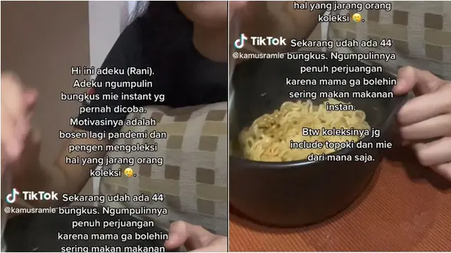 Mengaku Gabut, Wanita Ini Koleksi 44 Bungkus Mi Instan Selama Pandemi