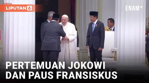 VIDEO: Ditemani Prabowo, Jokowi Sambut Paus Fransiskus di Istana Merdeka