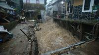 Bencana banjir di Desa Tugu, Cisarua, Kabupaten Bogor yang berlokasi di dataran tinggi. (Dok. Kementerian PU)