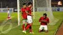 Zulham Manik Zamrun mengucapkan syukur usai mencetak gol ke gawang Kyrgyzstan (Liputan6.com/ Helmi Fithriansyah)
