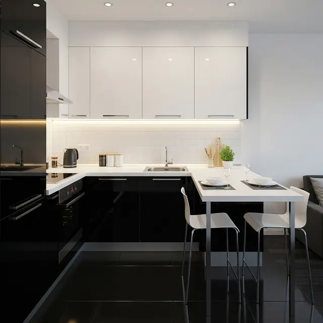 Desain Dapur Kecil Tanpa Sekat yang Cocok untuk Rumah Sempit