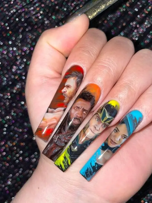 7 Potret Nail Art dengan Gambar Artis dan Tokoh Terkenal Ini Detailnya Mengagumkan