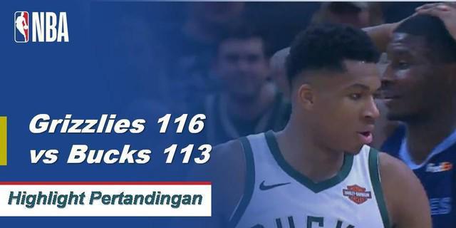 Cuplikan Hasil Pertandingan NBA : Grizzlies 116 vs Bucks 113